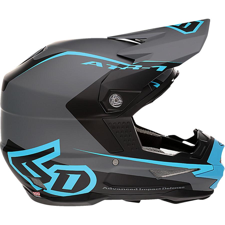 6D ATR-1 Stealth Helmet - Cyan - Motor Psycho Sport