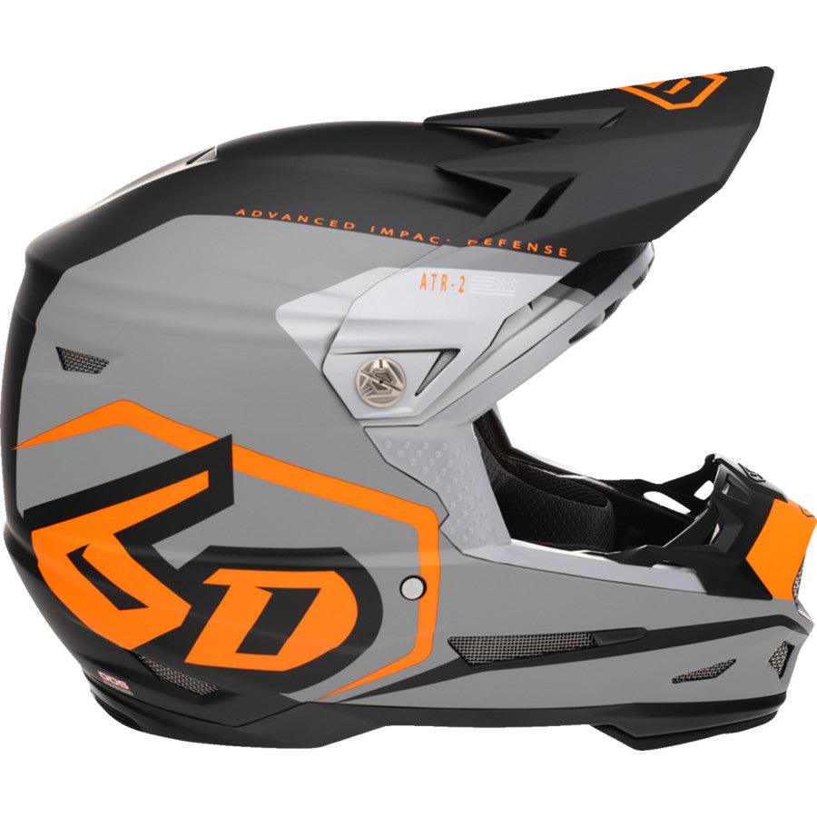 fluorescent orange motorcycle helmet 6D Helmets ATR-2 Helmet - Delta - Neon Orange