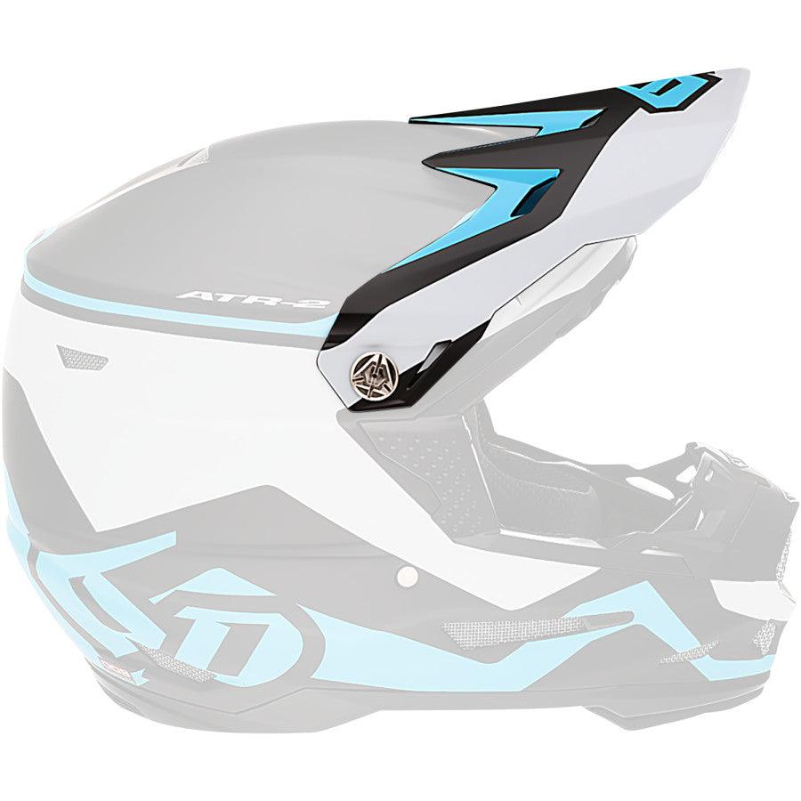 6D ATR-2 Drive Helmet Visor - Cyan - Motor Psycho Sport