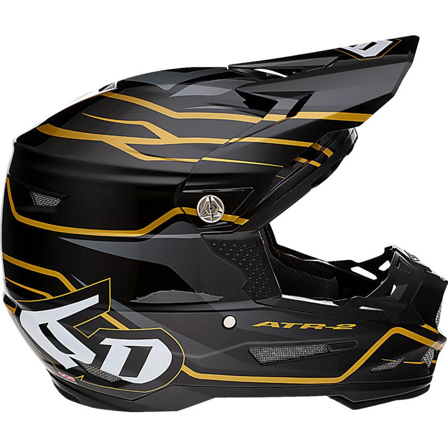 6D ATR-2 Phase Helmet - Black/Gold - Motor Psycho Sport