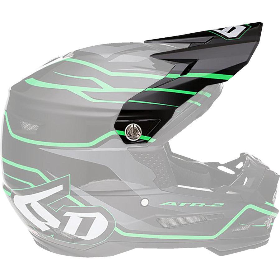 6D ATR-2 Phase Helmet Visor - Black Green - Motor Psycho Sport