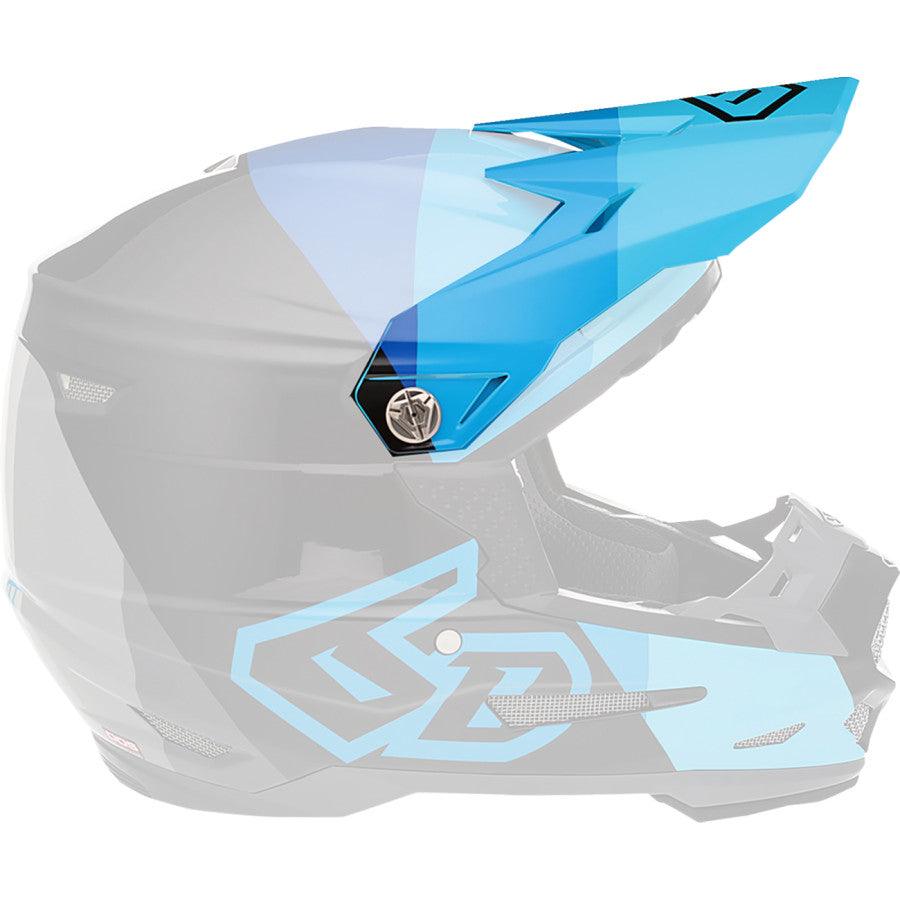 6D ATR-2 Range Helmet Visor - Blue - Motor Psycho Sport