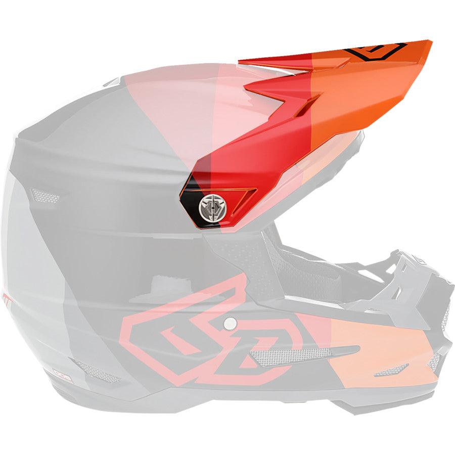 6D ATR-2 Range Helmet Visor - Red - Motor Psycho Sport