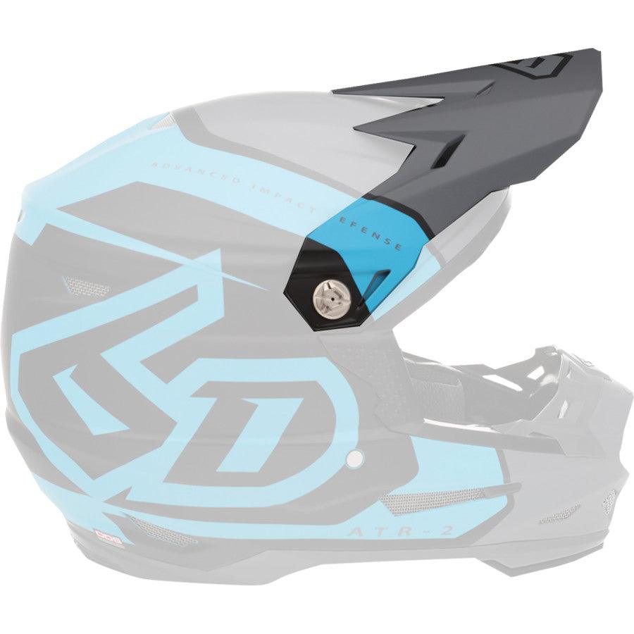 6D ATR-2 Torque Helmet Visor - Cyan/Gray - Motor Psycho Sport