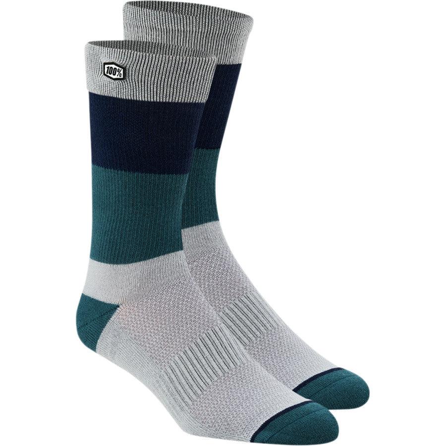 100% Trio Socks - Silver