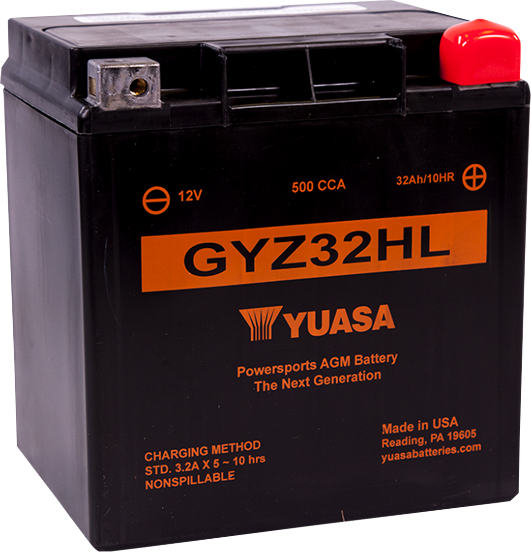 Yuasa GYZ32HL High Performance Maintenance Free AGM 12-Volt Battery