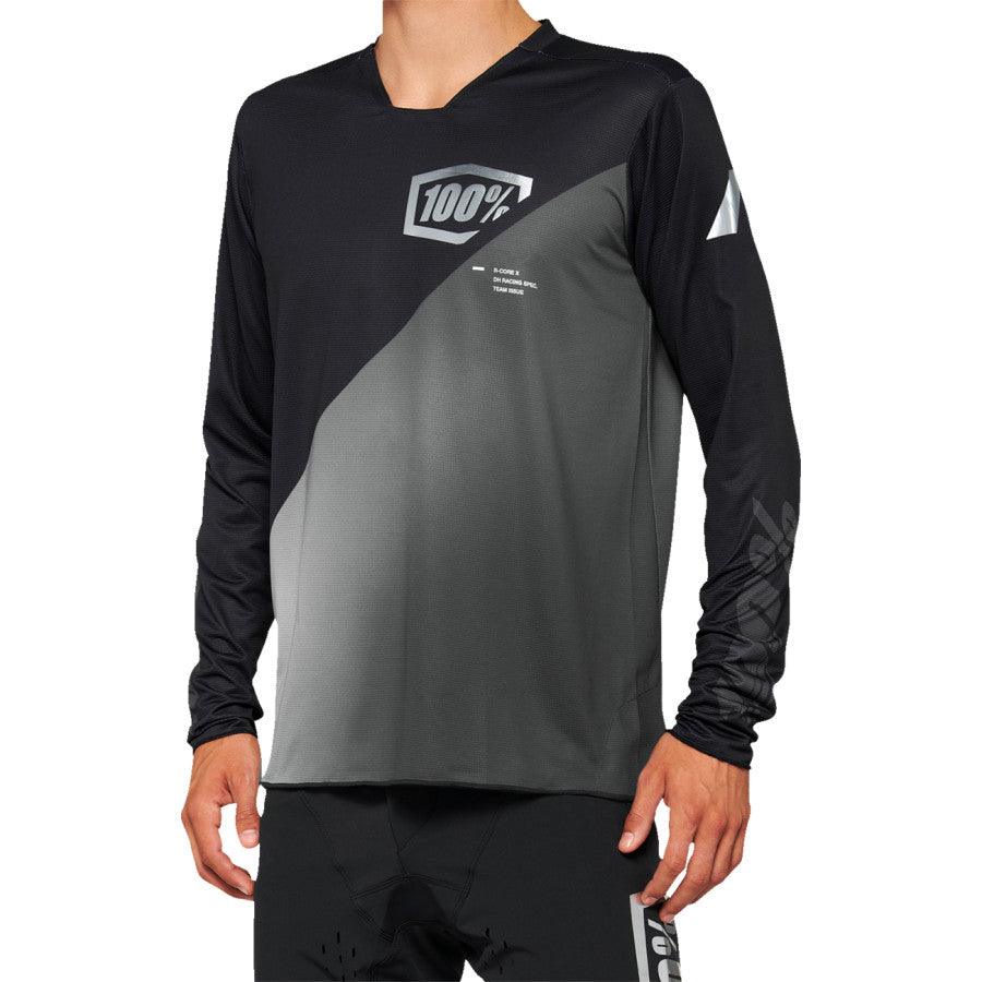 100% R-Core-X Long-Sleeve Jersey - Black/Gray