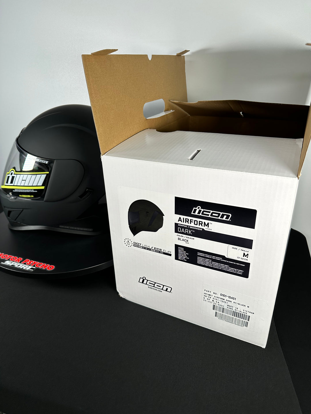 Icon Airform Dark Helmet - Size Medium - OPEN BOX