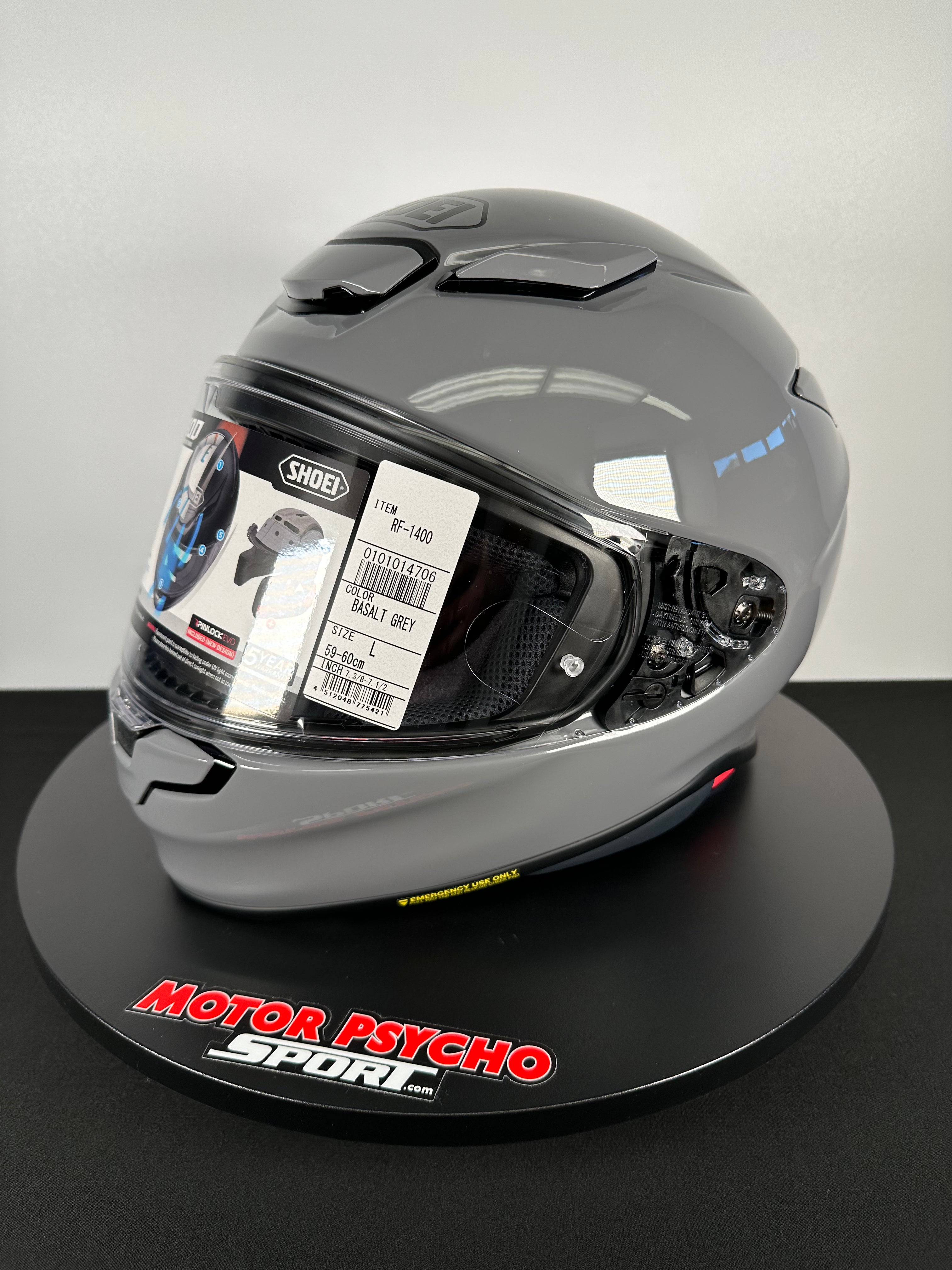 Shoei RF-1400 Helmet - Gloss Basalt Gray - Size Large - USED Shoei RF-1400 Helmet - Gloss Basalt Gray - Size Large - USED