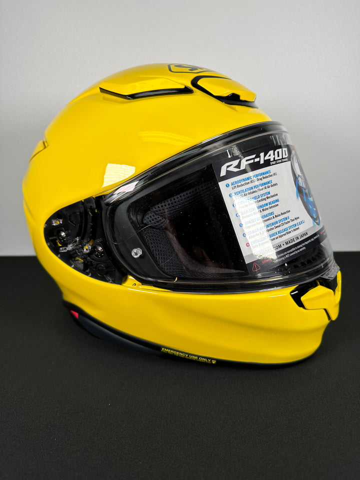 Shoei RF-1400 Helmet - Brilliant Yellow - Size Medium - USED / OPEN BOX