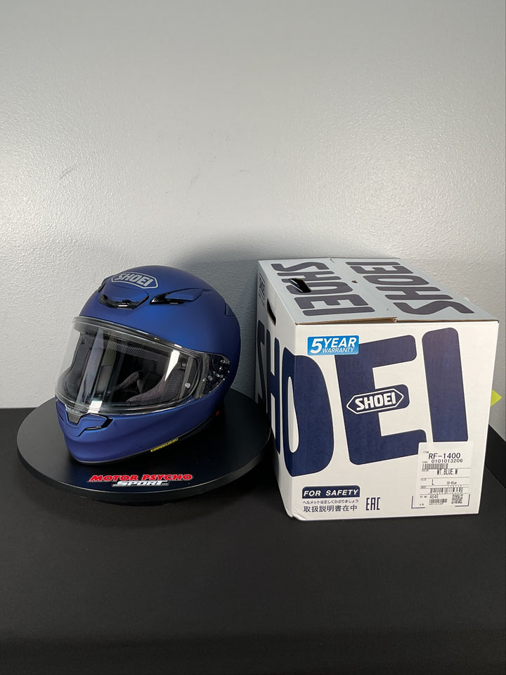 Shoei RF-1400 Helmet - Matte Blue - Size L - USED / OPEN BOX