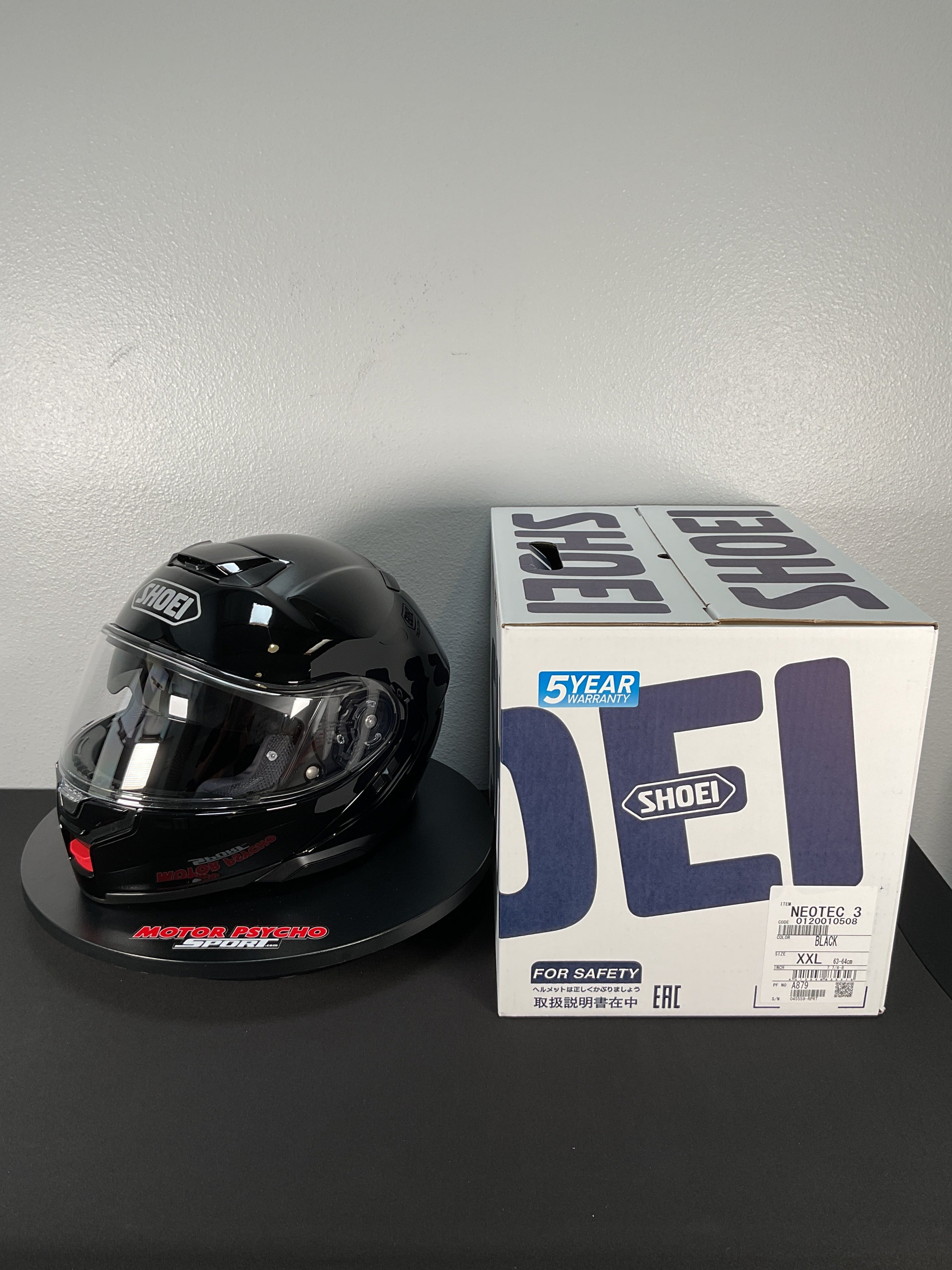 Shoei Neotec 3 Modular Helmet - Gloss Black- Size XXL