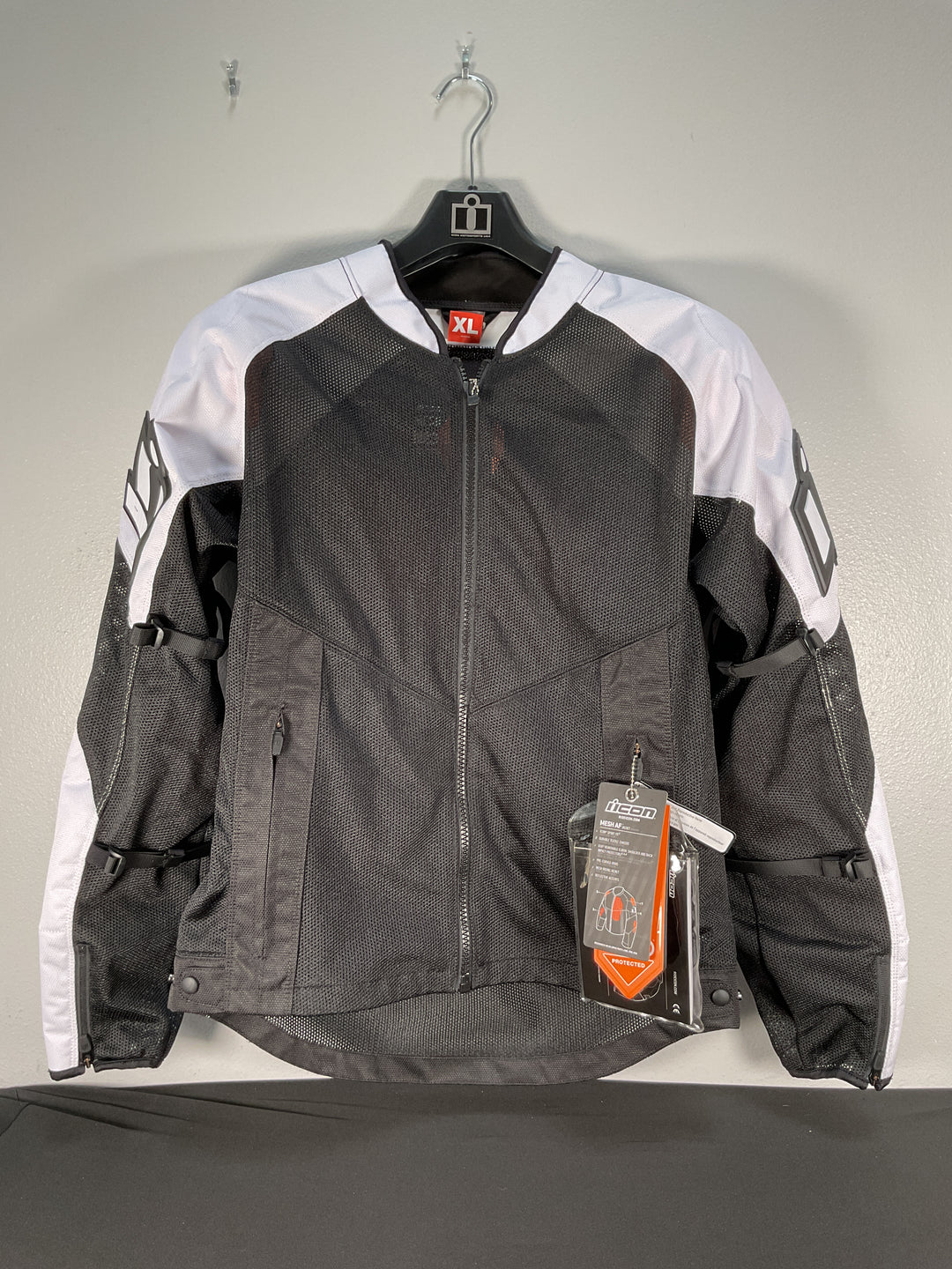 Icon Men's Mesh AF Jacket - White - Size XL - Used Like New