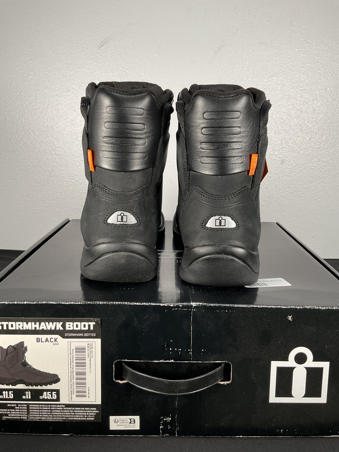 Icon Stormhawk Black Boots - Size 11.5 - Used Like New