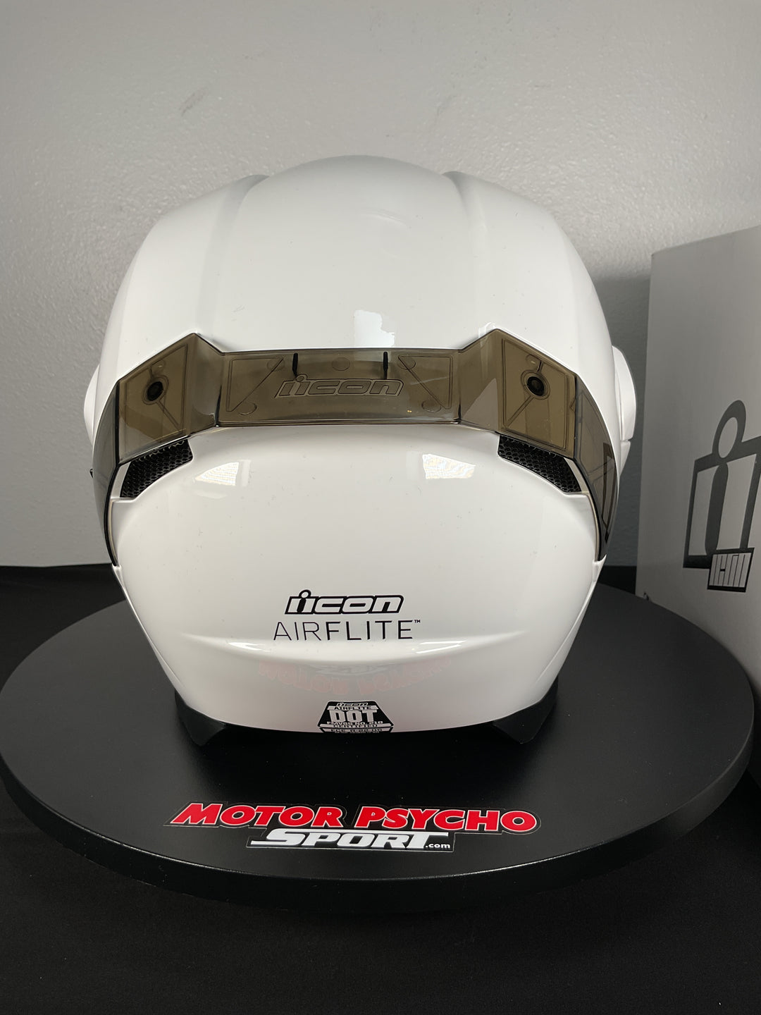 Icon Airflite Helmet - Size Medium -  Gloss White - Used Like New