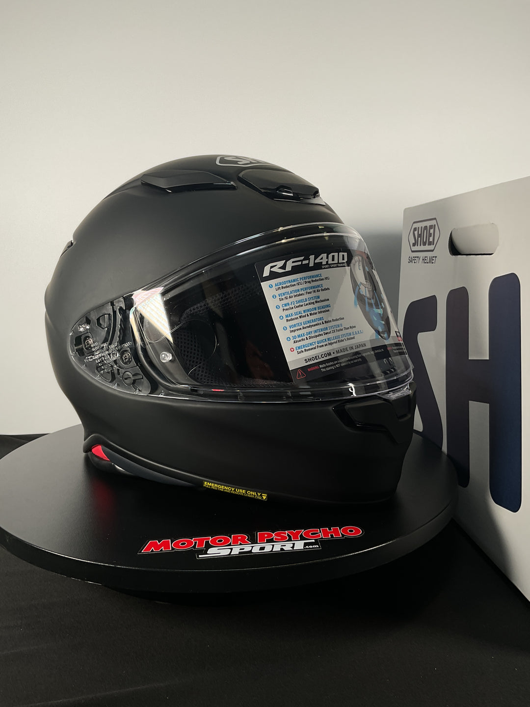 Shoei RF-1400 Helmet - Matte Black - OPEN BOX - Size XXL