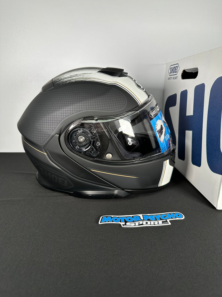 Shoei Neotec 3 Satori Modular Helmet - TC-5 Matte Black/White - Size Medium - USED / OPEN BOX