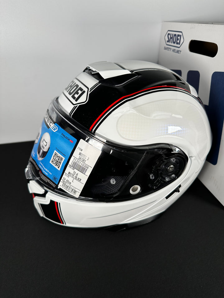 Shoei Neotec 3 Satori Modular Helmet - TC-6 White/Black - Size Large - USED / OPEN BOX