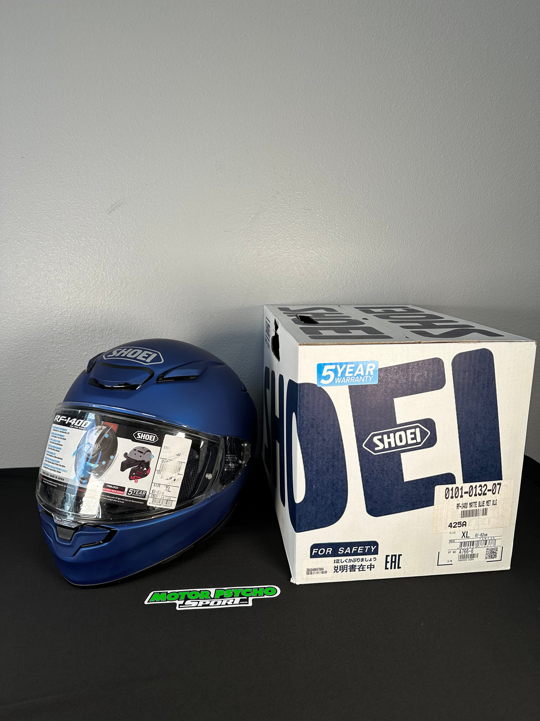 Shoei RF-1400 Helmet - Matte Blue - Size XL - USED / OPEN BOX
