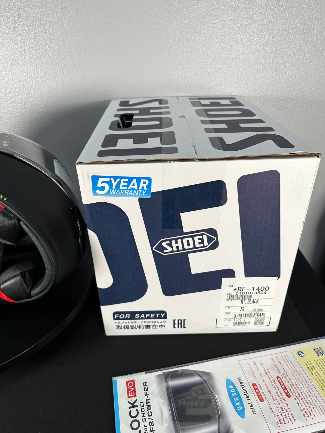 Shoei RF-1400 Helmet - Matte Black - Size Small - Used Good