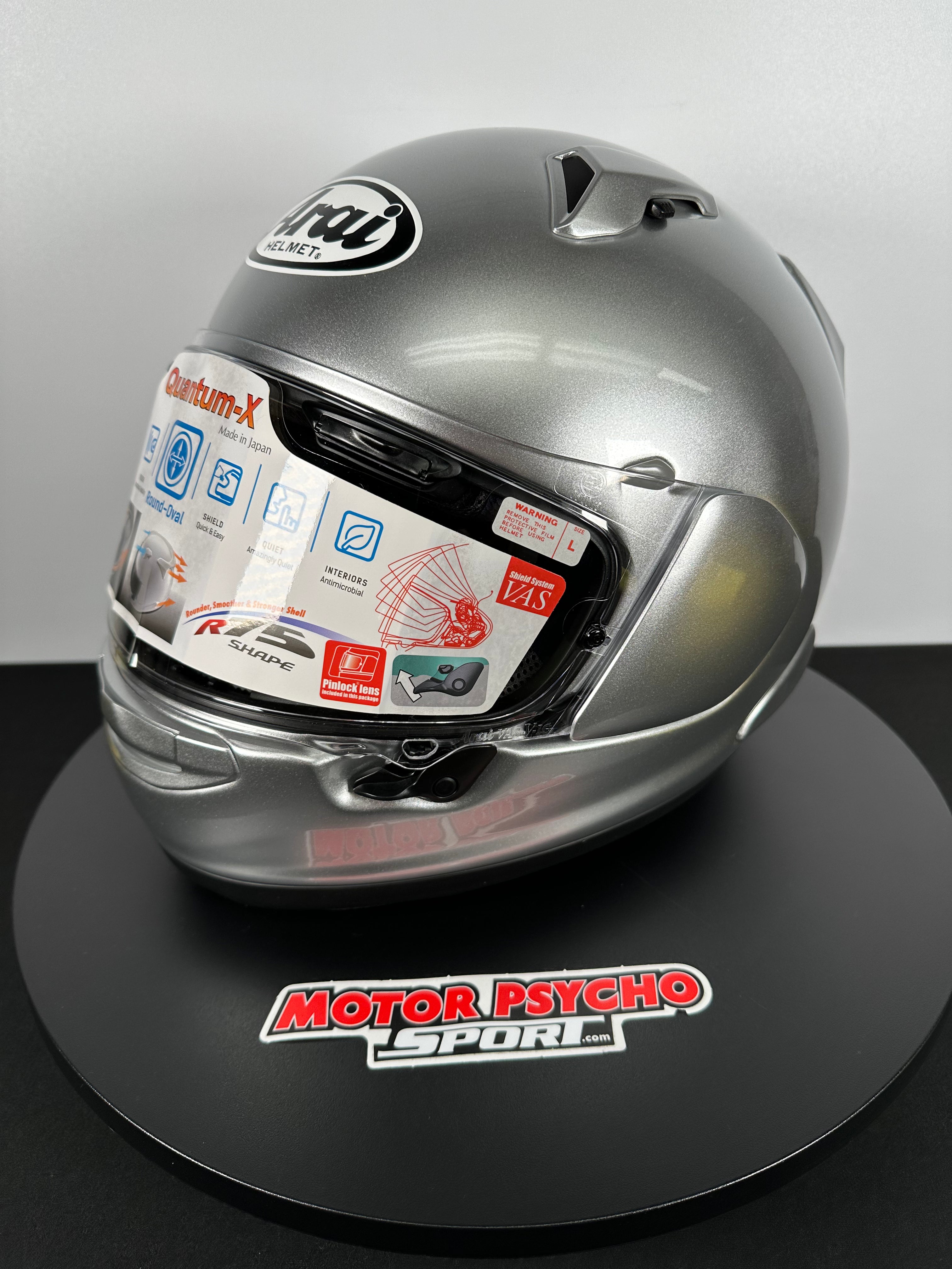 Arai Quantum-X Helmet - Aluminum Silver - Size Large - OPEN BOX