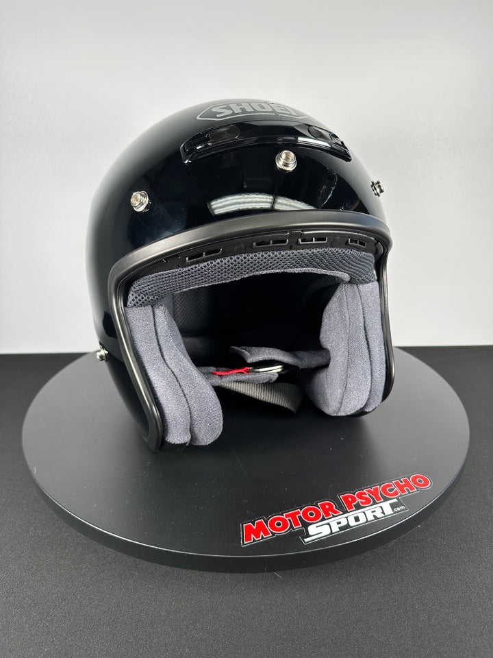 Shoei RJ Platinum-R Open-Face Helmet - Black - Size Medium - USED GOOD
