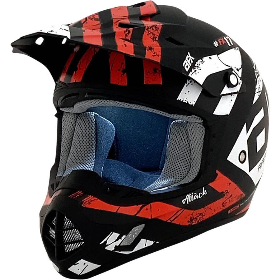 AFX FX-17 Attack Helmet - Matte Black/Red - Motor Psycho Sport