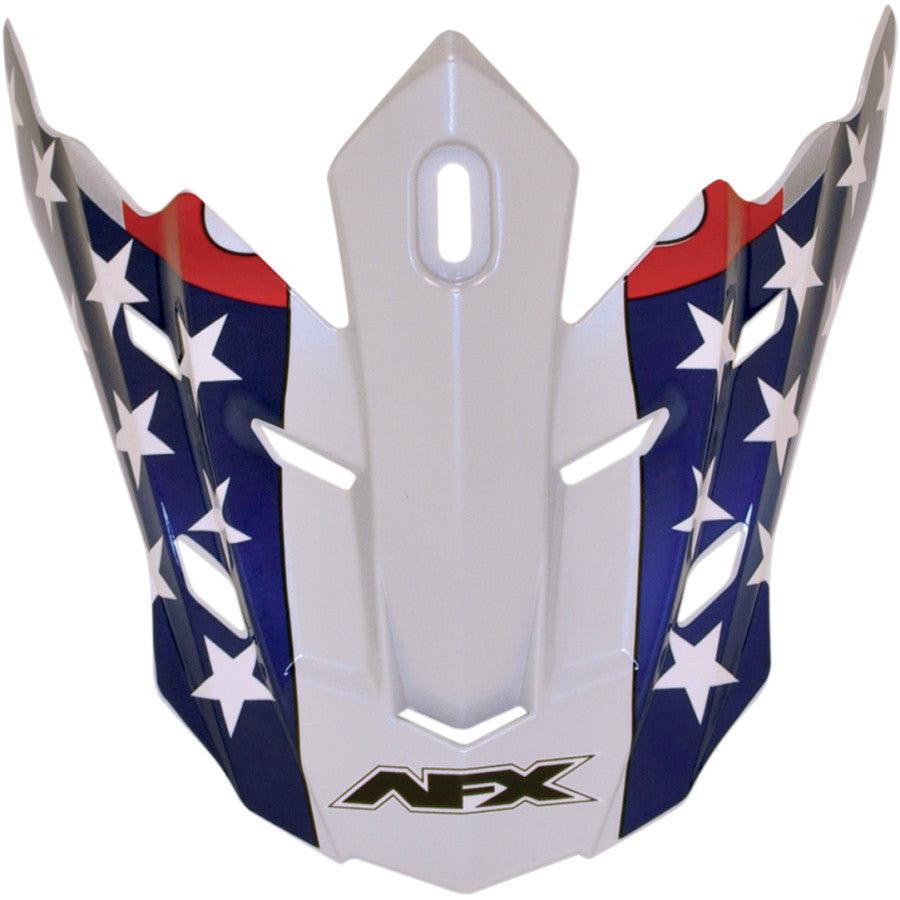 AFX FX-17/FX-17Y Helmet Peak — Flag - Freedom/White - Motor Psycho Sport