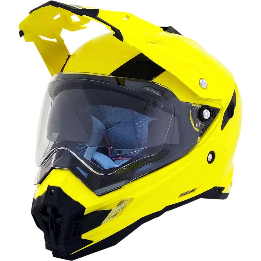 AFX FX-41DS Solid Helmet — Solid - Hi-Vis Yellow - Motor Psycho Sport