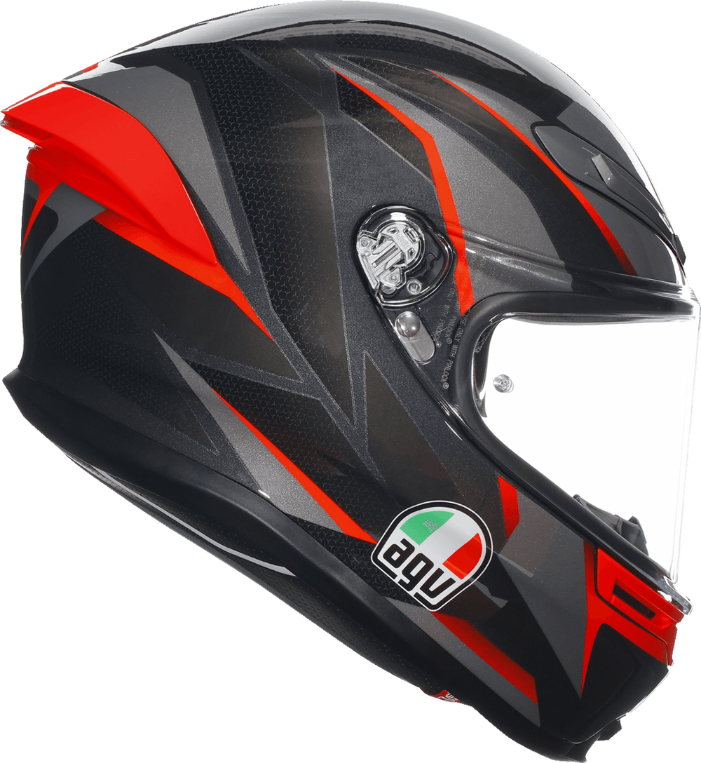 AGV K6 S Helmet - Slashcut Black/Grey/Red - Motor Psycho Sport