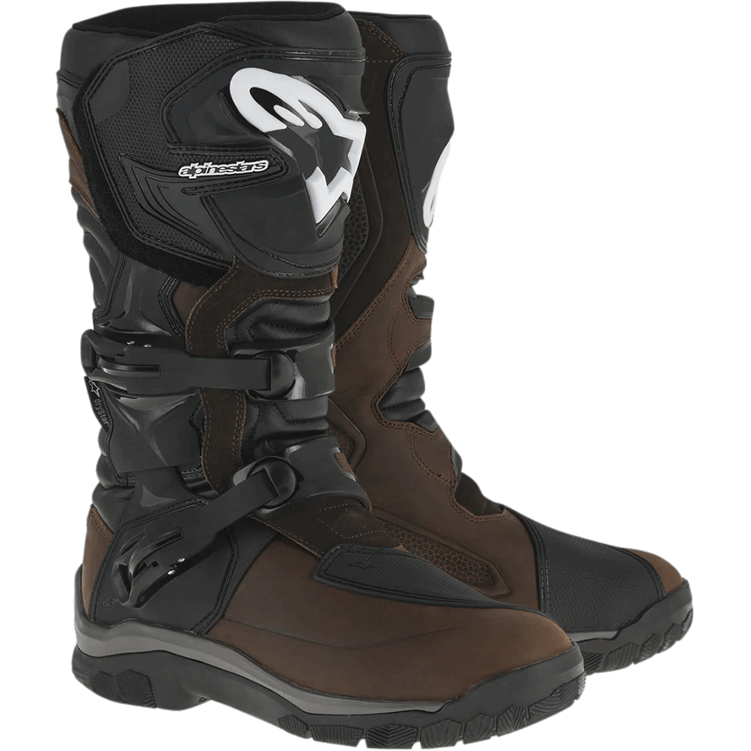 Alpinestars Corozal Adventure Drystar Oiled Leather Boots Brown - Motor Psycho Sport