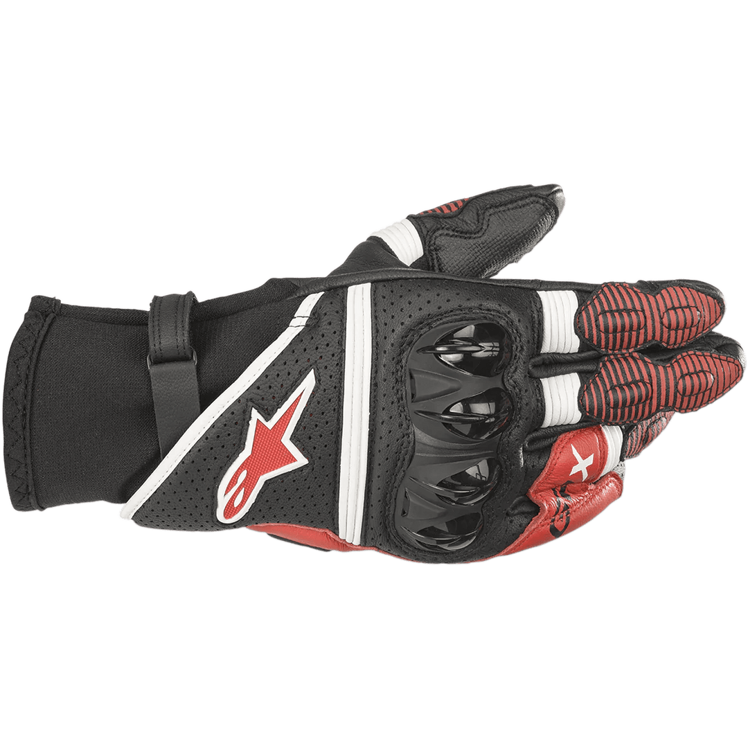 Alpinestars GPX V2 Gloves - Black/White/Bright Red - Motor Psycho Sport