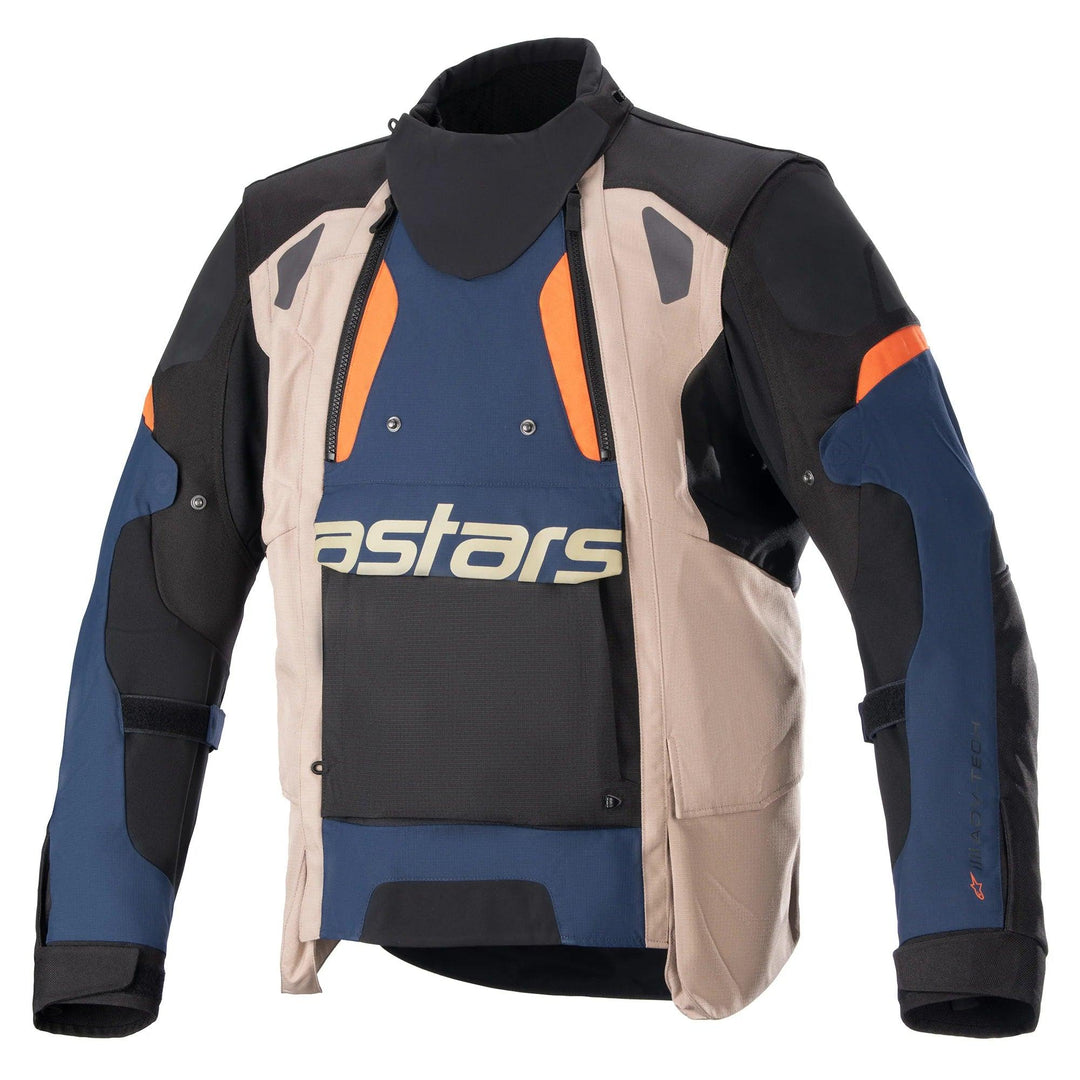 Alpinestars Halo Drystar Jacket - Dark Blue/Dark Khaki/Flame Ora - Motor Psycho Sport