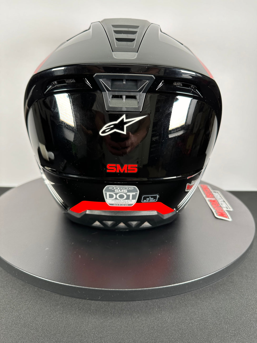 Alpinestars SM5 Beam Black/Gray/Red Glossy Helmet
