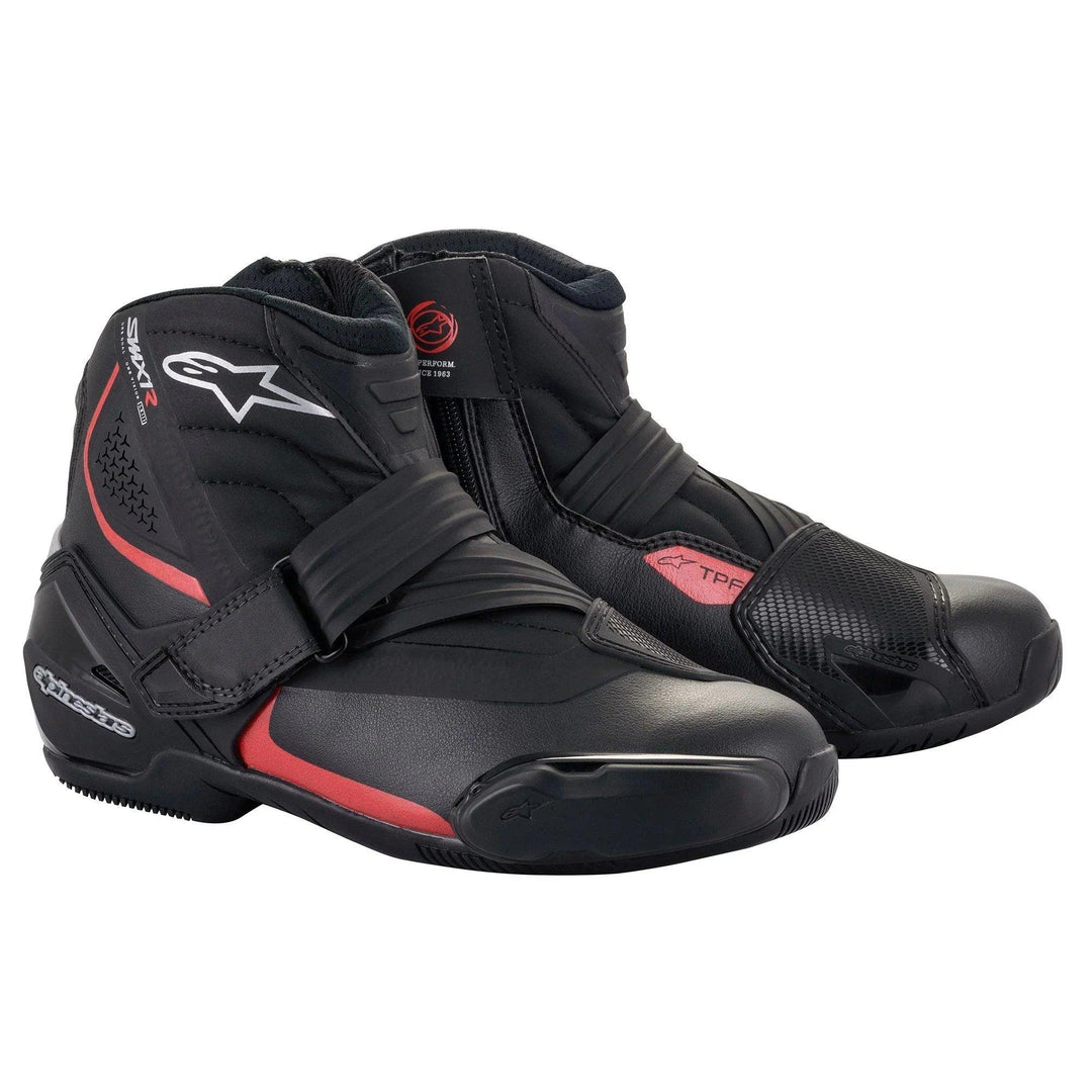 Alpinestars SMX-1 R V2 Black/Red Boots - Motor Psycho Sport