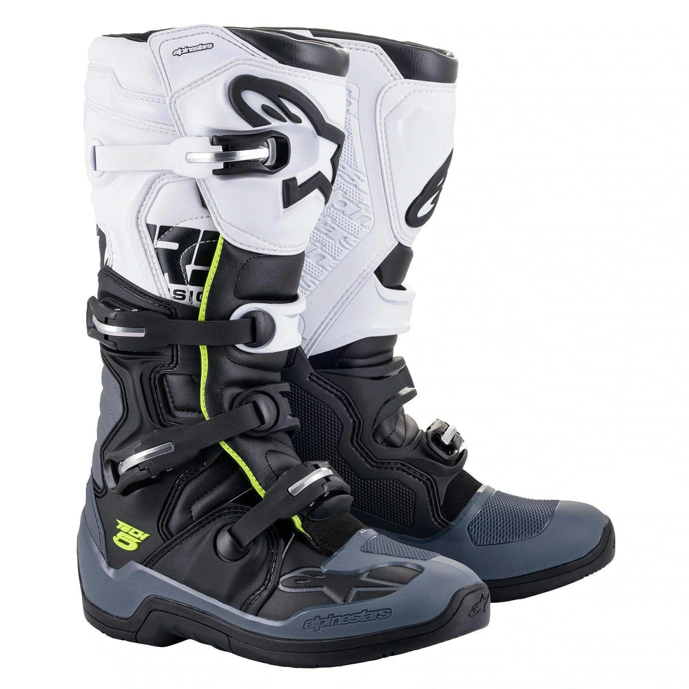 Alpinestars Tech 5 Black/Dark Gray/White Boots - Motor Psycho Sport