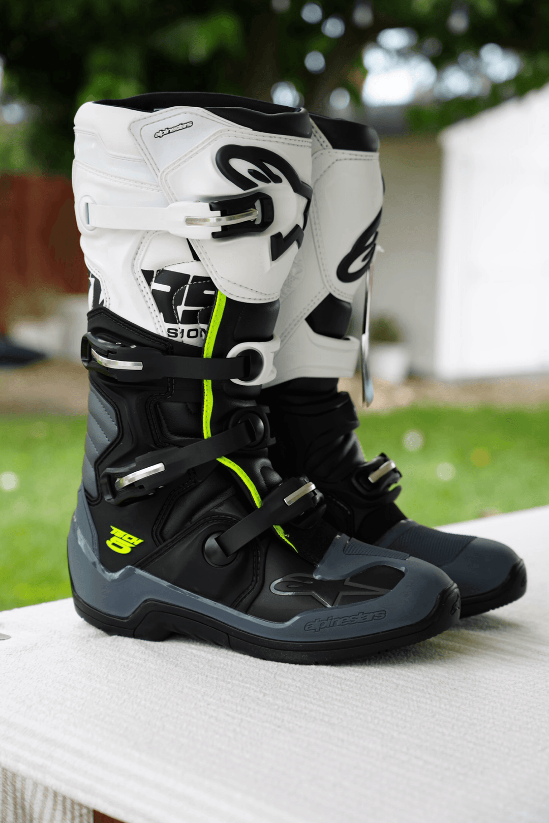 Alpinestars Tech 5 Black/Dark Gray/White Boots - Motor Psycho Sport