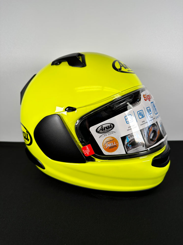 Arai Signet-X Helmet - Fluorescent Yellow Size Large - OPEN BOX - Motor Psycho Sport