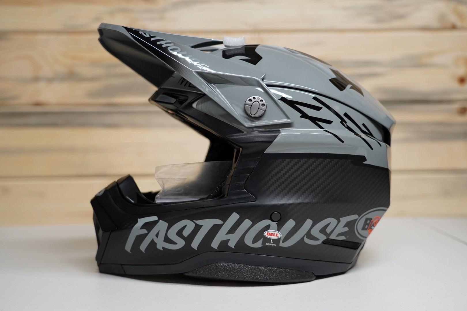 Bell Moto-10 Spherical Helmet - Fasthouse BMF Matte/Gloss Gray/Black –  Motor Psycho Sport