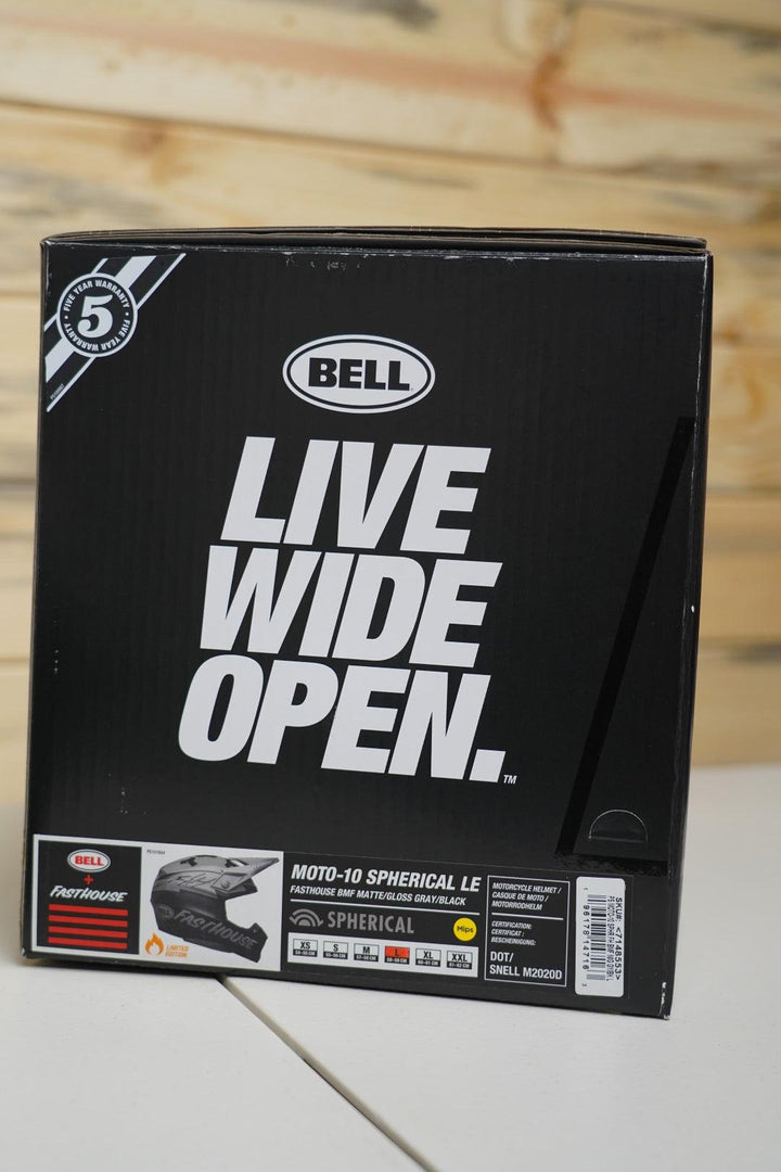 Bell Moto-10 Spherical Helmet - Fasthouse BMF Matte/Gloss Gray/Black - Motor Psycho Sport