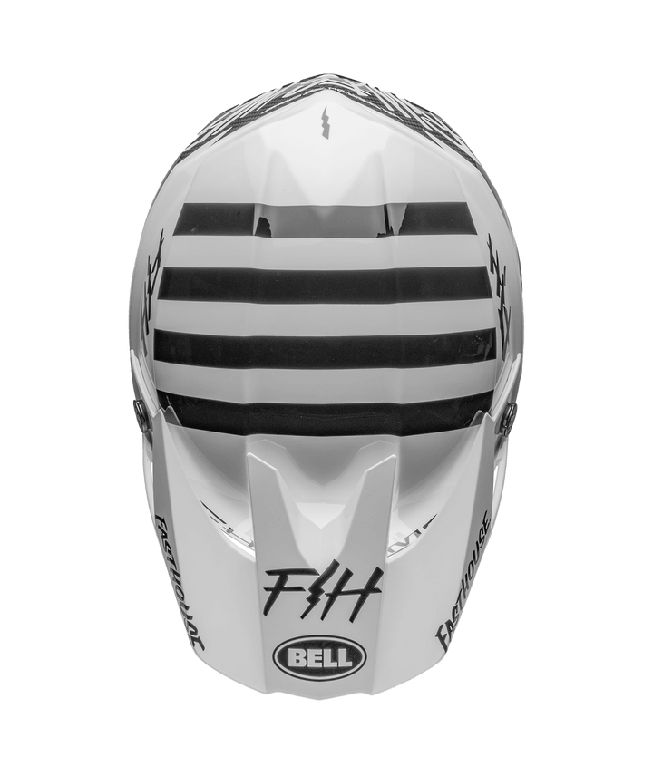 Bell Moto-10 Spherical Helmet - Fasthouse Mod Squad Gloss White/Black - Motor Psycho Sport