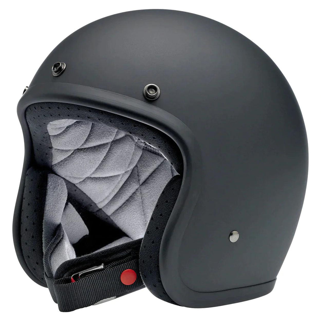 Biltwell Bonanza Helmet Flat Black - Motor Psycho Sport