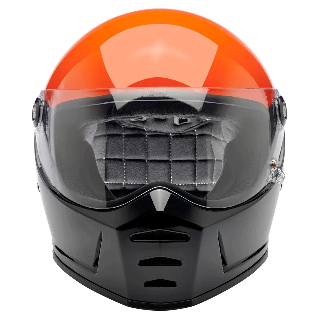 Biltwell Lane Splitter Helmet Podium Gloss Orange/Grey/Black - Motor Psycho Sport