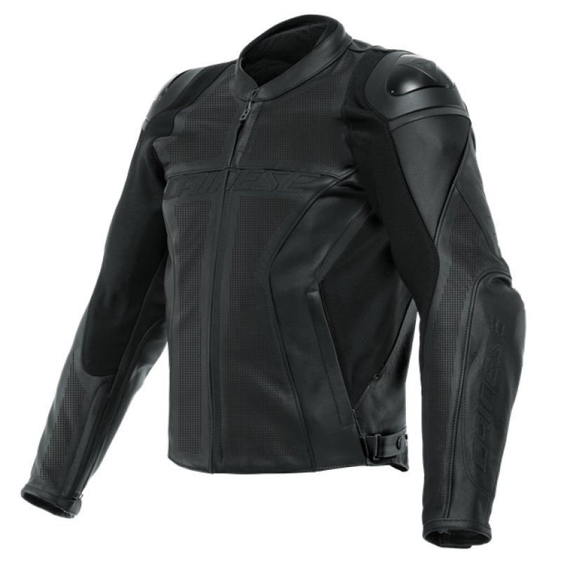 Dainese Racing 4 Leather Jacket Perforated Black/Black/Black
