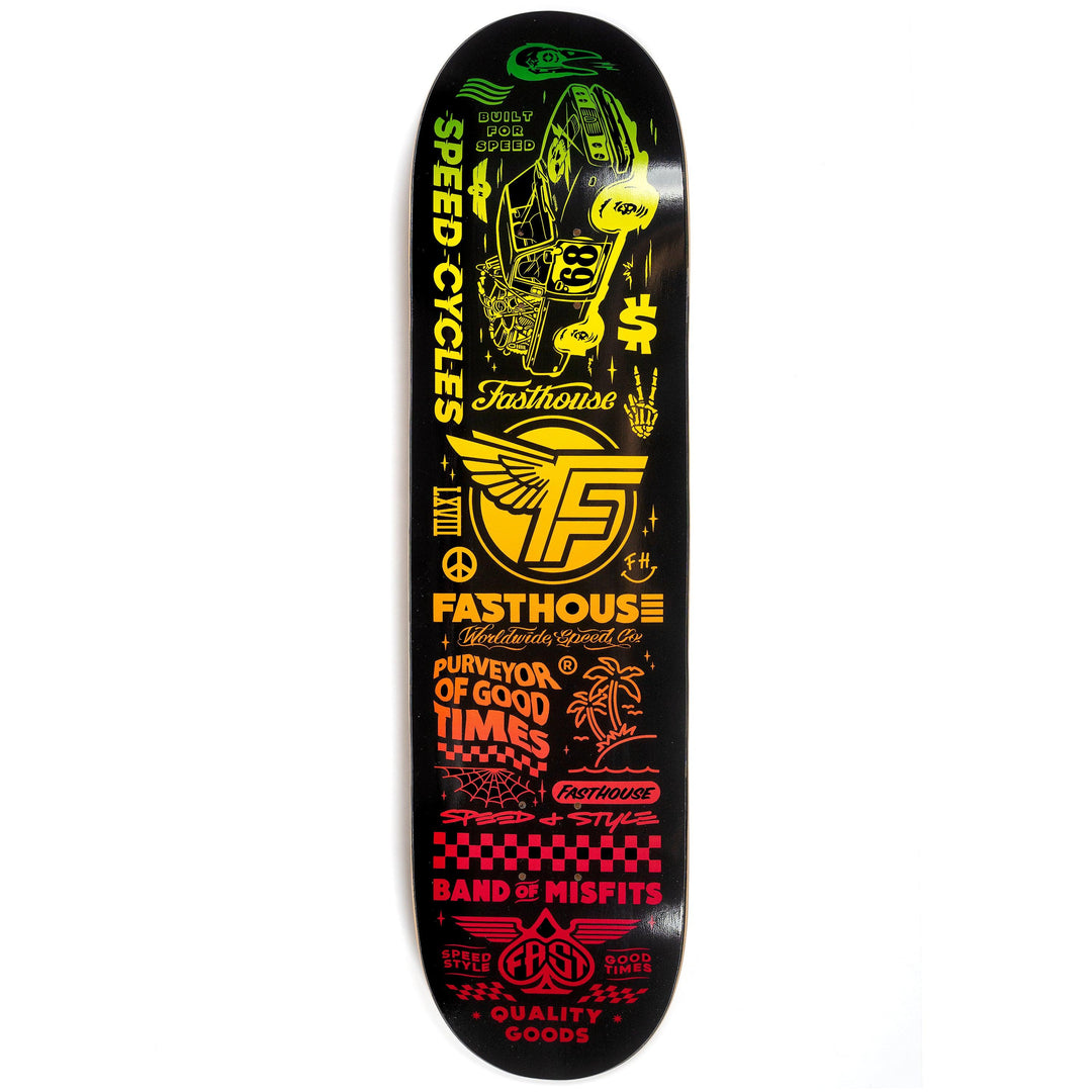 Fasthouse Flash Skateboard Deck - Multi - Motor Psycho Sport