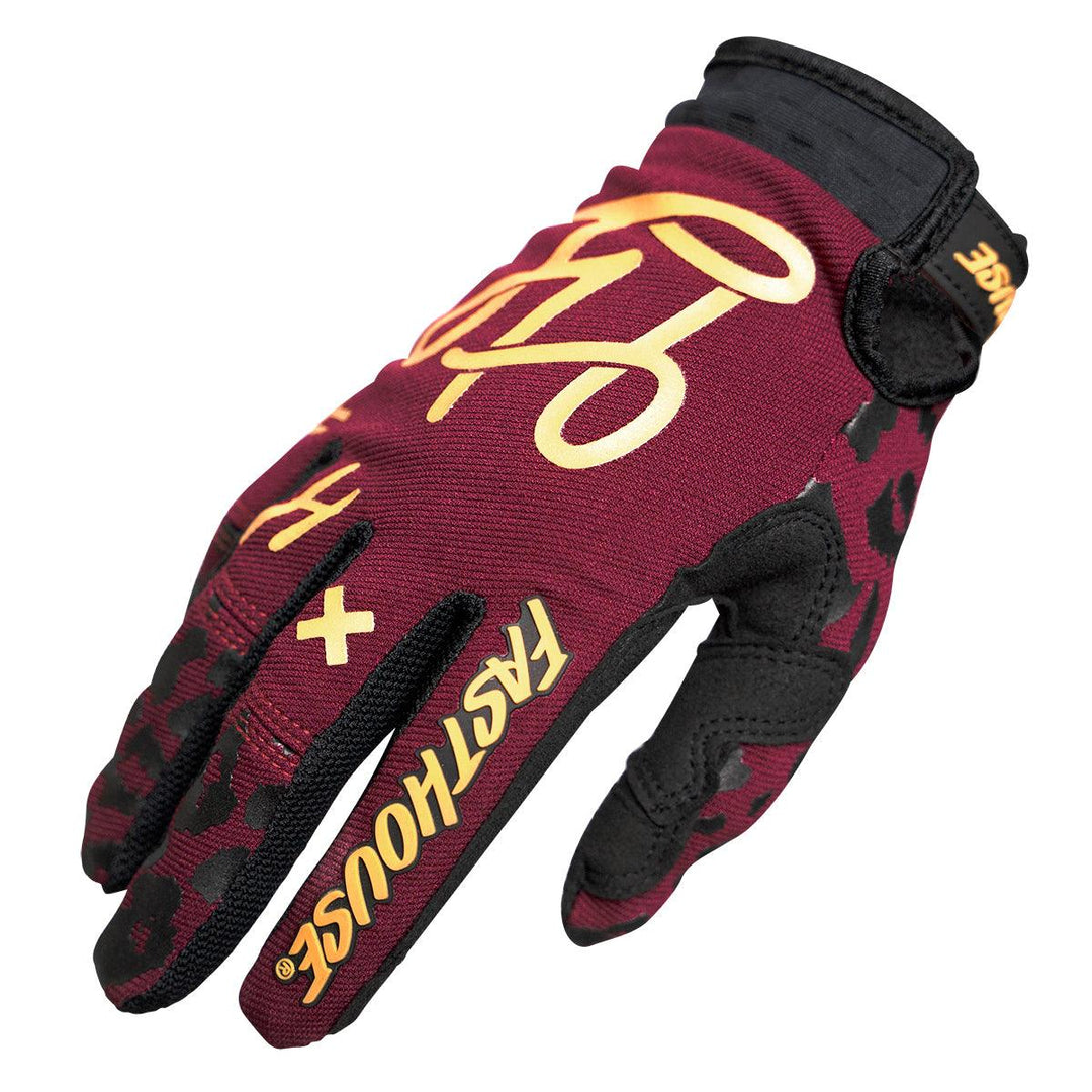 Fasthouse Girl's Speed Style Golden Glove - Maroon - Motor Psycho Sport