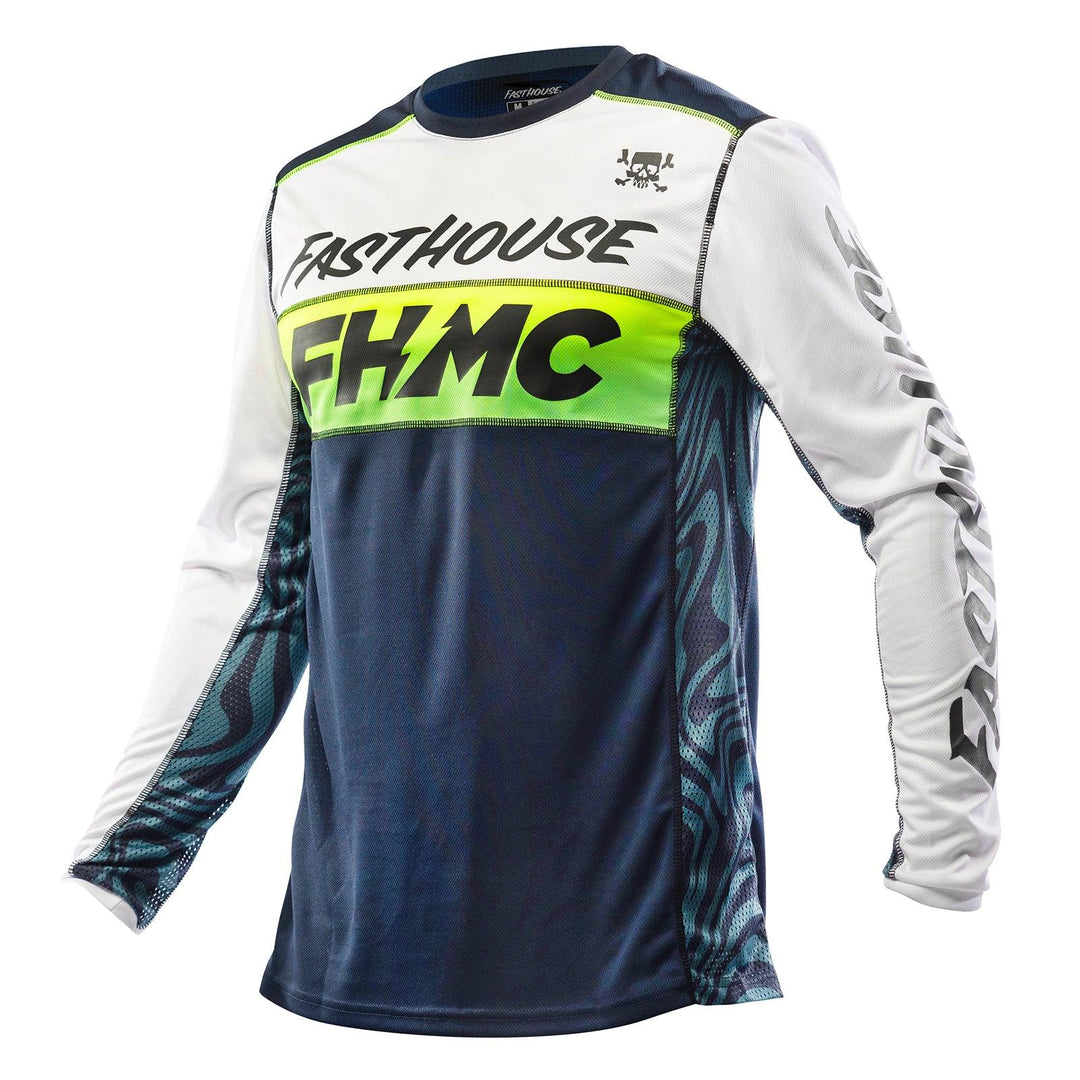 Fasthouse Grindhouse Nova Jersey - White/Navy - Motor Psycho Sport