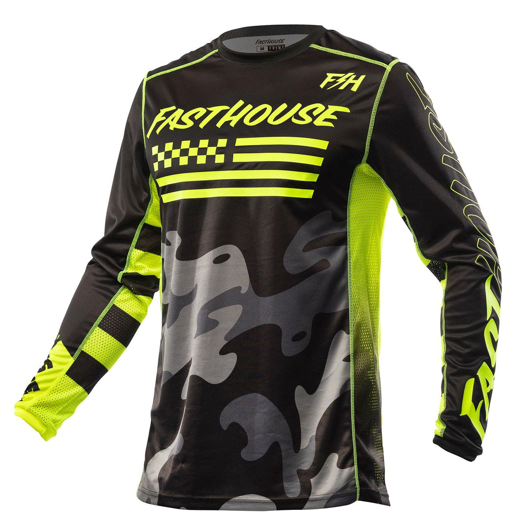 Fasthouse Grindhouse Riot Jersey - Black/Hi-Viz - Motor Psycho Sport