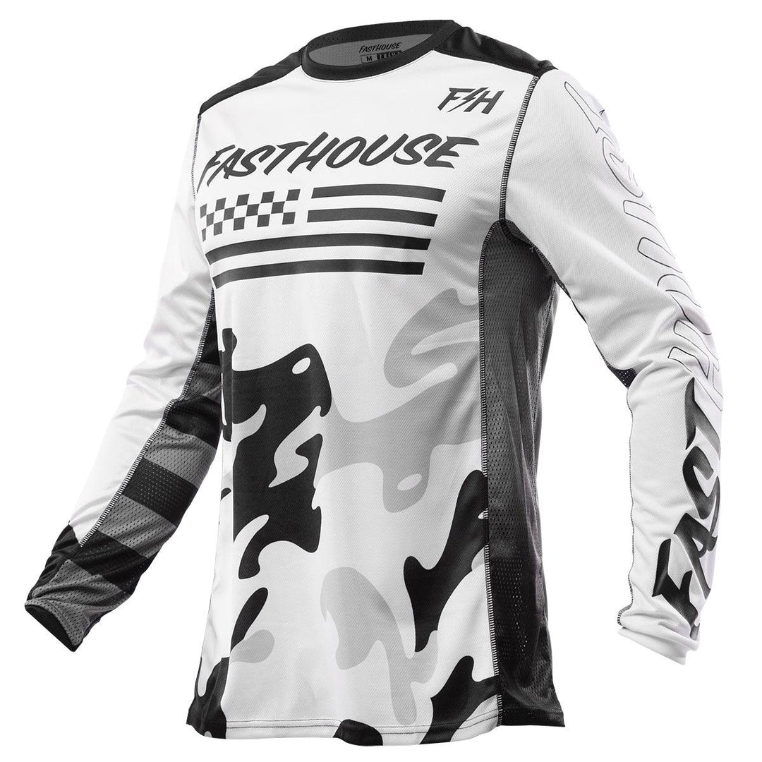 Fasthouse Grindhouse Riot Jersey - White/Black - Motor Psycho Sport