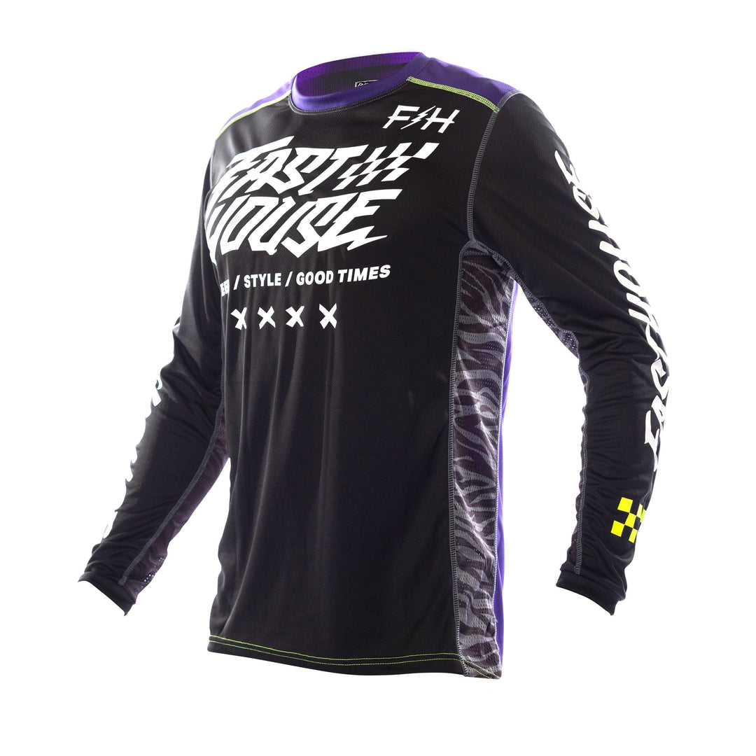 Fasthouse Grindhouse Rufio Jersey - Black/Purple - Motor Psycho Sport